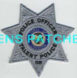 OREGON,TALENT POLICE BADGE PATCH 1